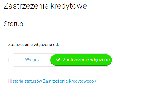 Zastrzeżenie kredytowe BIK